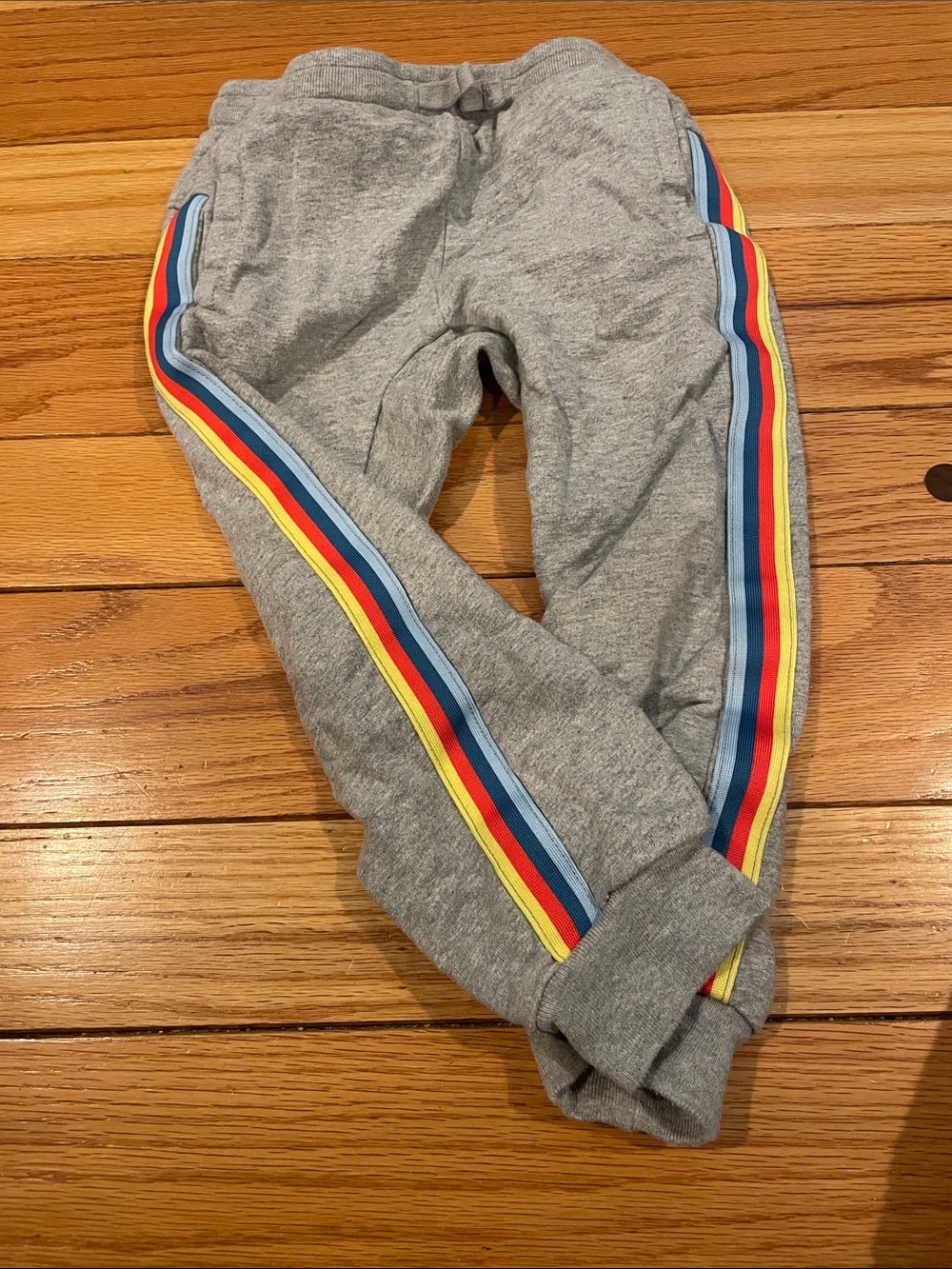 Tea Collection Grey Joggers with Red, Blue & Yellow Side Stripes